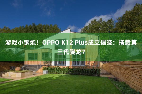 游戏小钢炮！OPPO K12 Plus成立揭晓：搭载第三代骁龙7